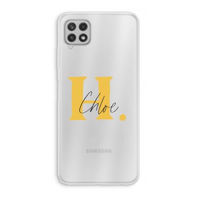 Amber Script: Samsung Galaxy A22 4G Transparant Hoesje