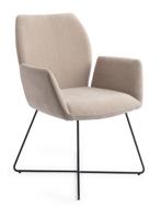 Jesper Home Eetkamerstoel 'Misaki' Cross Black, kleur Sand Strand