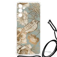 Case voor Samsung Galaxy A13 5G | A04s Vintage Bird Flowers - thumbnail