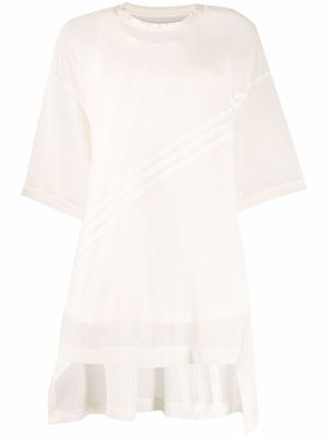 Y-3 t-shirt à empiècements en mesh - Tons neutres