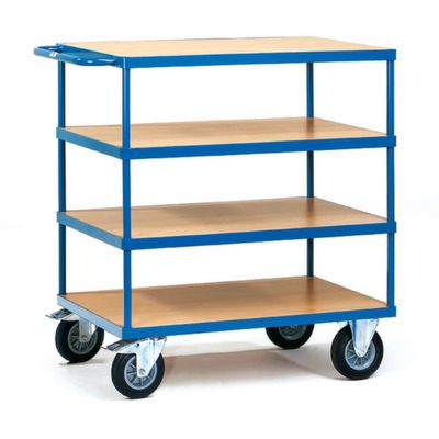 Fetra Hauptartikel 2443 Tafelwagen Afleider Staal Poedercoating Laadvermogen (max.): 500 kg Stralend blauw (RAL 5007)