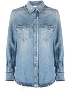 Chloé chemise en jean à bords francs - Bleu