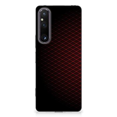 Sony Xperia 1 V | TPU bumper | Geruit Rood