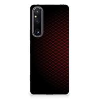 Sony Xperia 1 V | TPU bumper | Geruit Rood
