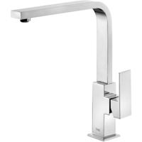 Wastafelkraan Tres Cuadro | Opbouw | Draaibare uitloop | Mengkraan | Hoog model | 1-hendel | Vierkant | Chroom