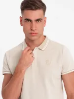 Italian Style - Poloshirt Heren - Korte Mouw - Sand Melange - Italianstyle
