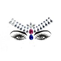 3 PC'S voorhoofd groene Masquerade make-up acryl gezicht sticker stijl: YT-18