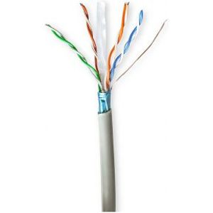 Netwerk Kabel Rol | CAT6 | Stranded | F/UTP | CCA | 100.0 m | Binnenshuis | Rond | PVC | Grijs | Gif