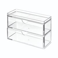 iDesign - Mini Ladekastje, 2 Lades, 17.8 x 7.6 x 11.4 cm, Kunststof, T