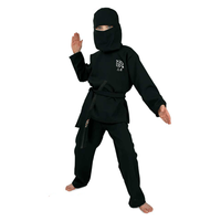 Zwart Ninja kostuum voor kinderen - thumbnail