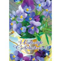 Wenskaarten Gefeliciteerd pak a 10 stuks