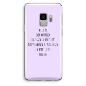 Relatief: Samsung Galaxy S9 Transparant Hoesje