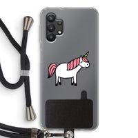 Eenhoorn: Samsung Galaxy A32 5G Transparant Hoesje met koord