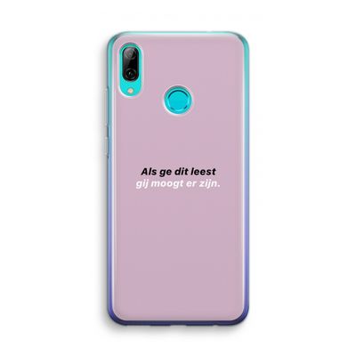 gij moogt er zijn: Huawei P Smart (2019) Transparant Hoesje