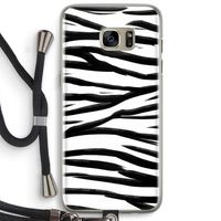 Zebra pattern: Samsung Galaxy S7 Edge Transparant Hoesje met koord