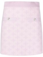 Maje minijupe à motif monogrammé en jacquard - Rose