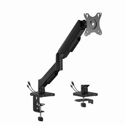 Gembird MA-DA1U-01 Verstelbare bureau-display-montagearm met USB-poorten, 17"-32", zwart