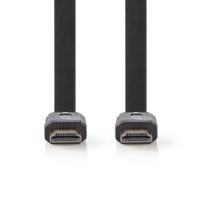 Platte High Speed HDMI-kabel met Ethernet | HDMI-connector - HDMI-connector | 1,5 m | Zwart