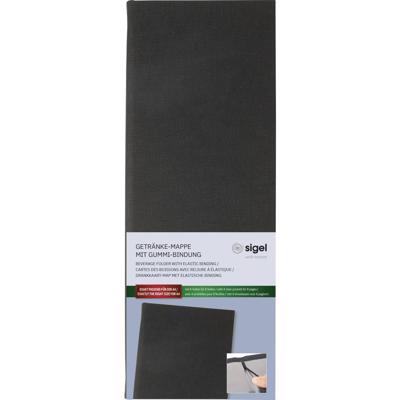Sigel GM100 Drankenmap 1/2 DIN A4 1 stuk(s) Incl. 2 dubbele transparante hoezen voor 8 paginas, Rubberen binding Zwart