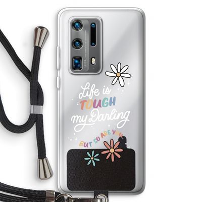 Tough Life: Huawei P40 Pro Plus Transparant Hoesje met koord
