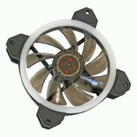 Cooltek Silent Fan 120 RGB PC-ventilator Zwart, Wit (b x h x d) 120 x 120 x 25 mm