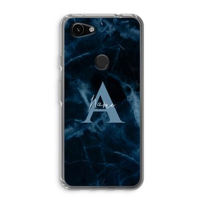 Midnight Marble: Google Pixel 3a Transparant Hoesje