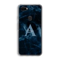 Midnight Marble: Google Pixel 3a Transparant Hoesje