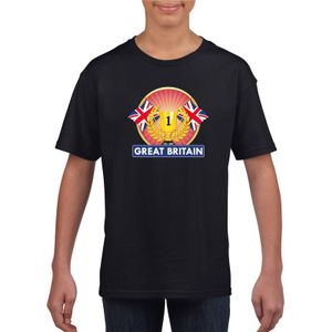 Zwart Groot Brittannie/ Engeland supporter kampioen shirt kind