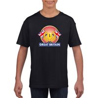 Zwart Groot Brittannie/ Engeland supporter kampioen shirt kind