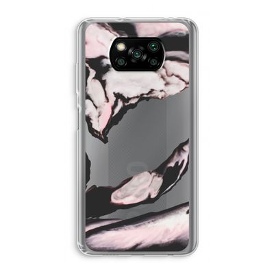 Roze stroom: Xiaomi Poco X3 NFC Transparant Hoesje