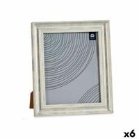 Fotolijsten 26 x 2 x 31 cm Kristal Zilverkleurig Hout Bruin Plastic (6 Stuks)