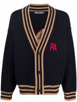 Palm Angels cardigan à motif graphique - Bleu