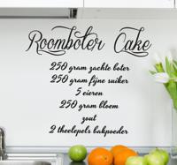 Muursticker keuken recept roomboter cake