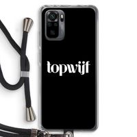 Topwijf Zwart: Xiaomi Redmi Note 10 Pro Transparant Hoesje met koord