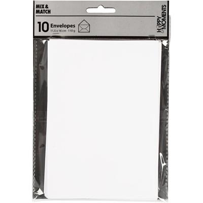 Creativ Company Envelop wit 110gr, 10st.