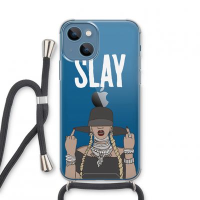 Slay All Day: iPhone 13 mini Transparant Hoesje met koord