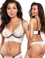 * AXAMI Wit met zwarte bustier Annet, AX10481-W