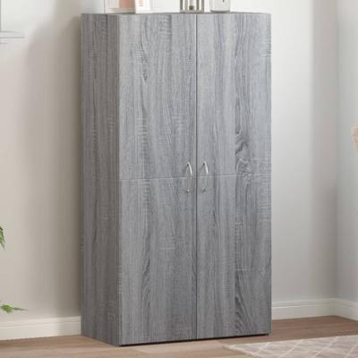 Archiefkast 60x32x115 cm bewerkt hout grijs sonoma eikenkleurig