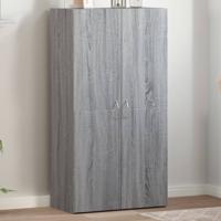 Archiefkast 60x32x115 cm bewerkt hout grijs sonoma eikenkleurig