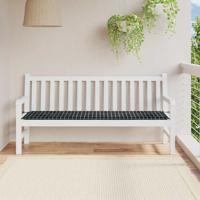Tuinbank Kussen Plaid Zwart 180 x 50 x 4 cm Oxford stof