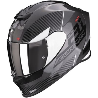 SCORPION EXO-R1 Evo Air Final, Integraalhelm, Donker Zilver-Zwart-Wit