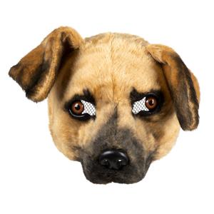Boland bruine hond dieren verkleedmasker - pluche - volwassenen - Horror/halloween - carnaval   -