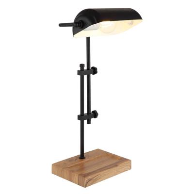 Globo BureaulampMarid hout met zwart - 24918