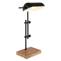Globo BureaulampMarid hout met zwart - 24918