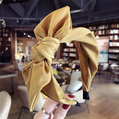 Konijn oren doek Bow hoofdband meisjes haar hoepel bands accessoires (geel)