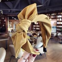 Konijn oren doek Bow hoofdband meisjes haar hoepel bands accessoires (geel)