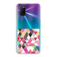 Gekleurde driehoekjes: Oppo A92 Transparant Hoesje