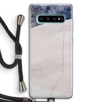 Stone White: Samsung Galaxy S10 Plus Transparant Hoesje met koord