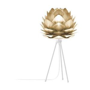 Umage Silvia Mini tafellamp brushed brass - met tripod wit - Ø 32 cm