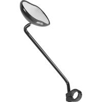 Ergotec spiegel m-88l lange arm 111 x 52 mm aluminium zwart gezandstraald